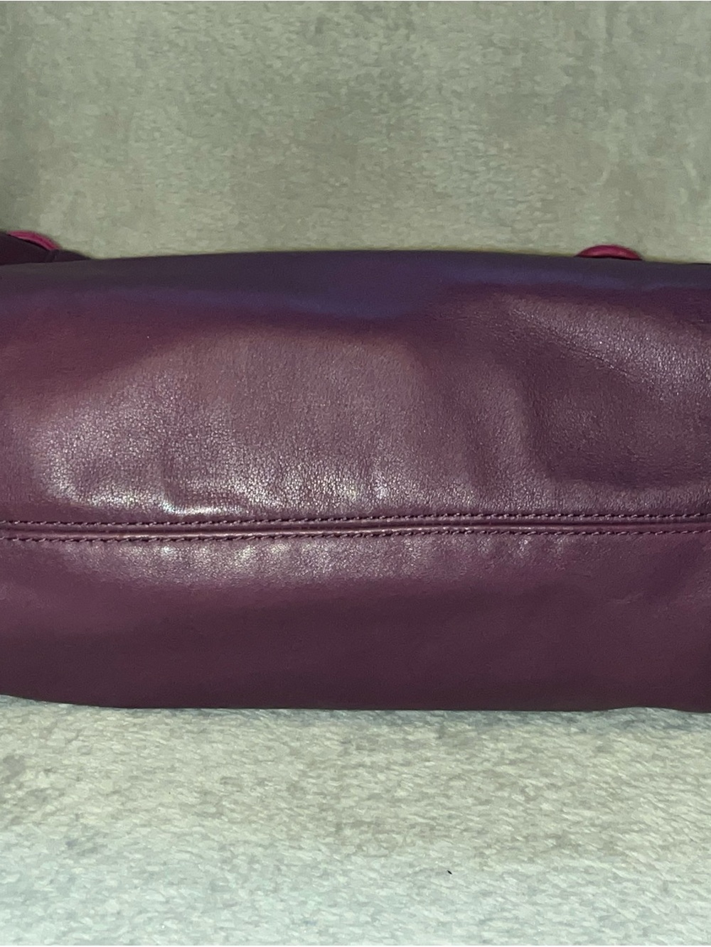 Coach Purple & Hot Pink Leather Drawstring Shoulder Bag - Picture 11 of 13